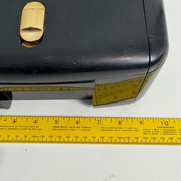 Vintage The Jewel Kit Large Folding Black Jewelry Box Mirror 80s - Picture 8 of 10